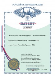 Патент на изобретение Светомузыкальный инструмент для слабослышащих